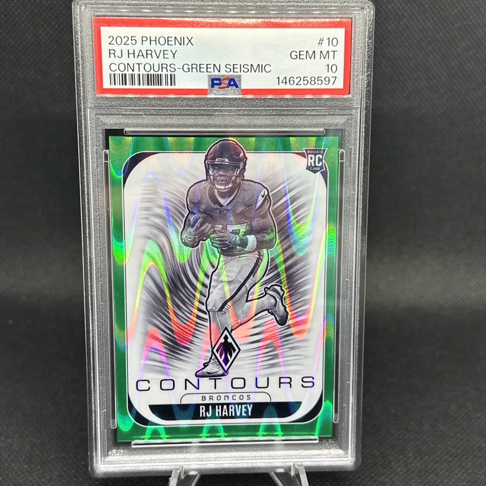RJ Harvey Panini Phoenix Contours #10 Green Seismic