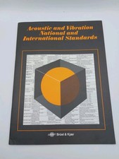 Acoustic And Vibration National International Standards Bruel Kjaer 1978