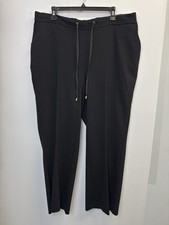 NEW Jones New York Black Pull-On Pants Women  s Plus Size 1X Knit Stretch Pockets