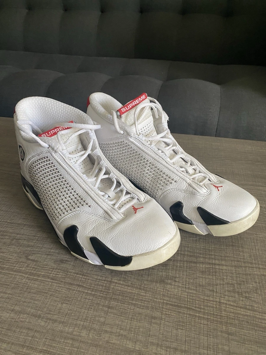 Supreme x Air Jordan 14 Retro White - огромный выбор по лучшим
