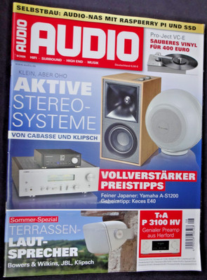 AUDIO 8/20,PRO JECT VC E,B&W AM 1,KLIPSCH AWR 650 SM,JBL X WIRELESS,T+A P3100 HV