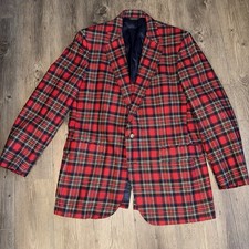 Men  s Vintage 80s Corbin Blazer. Beautiful Soft Plaid. Amazing For The Holidays