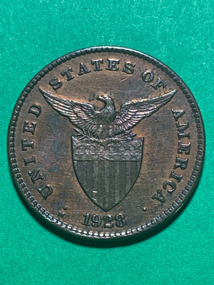 US PHILIPPINES ONE CENTAVO 1928-M #1029 (I LISTED SEVERAL ONE CENTAVO COINS-LOOK