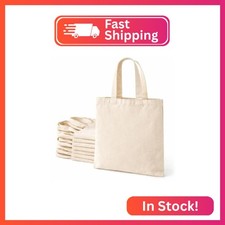 Lenenz Tote Bags, Reusable Cotton Grocery Bags, Heavy Duty Shopping Bags with Re
