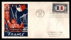 Mayfairstamps US FDC 1943 France Rise & Fight Again First Day Cover aaw_67925