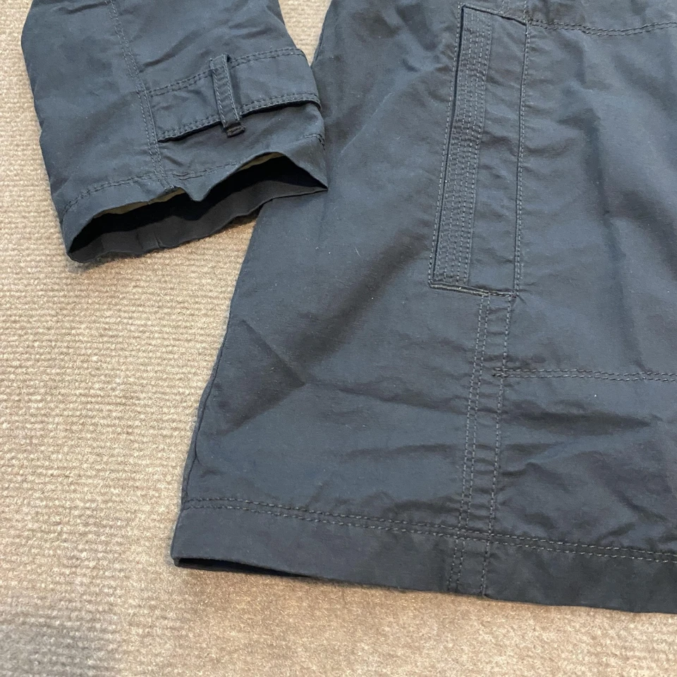 Eddie Bauer Jacket Womens Petite Large Navy Hooded Full Zip Parka Rain Coat - Image 3 of 4