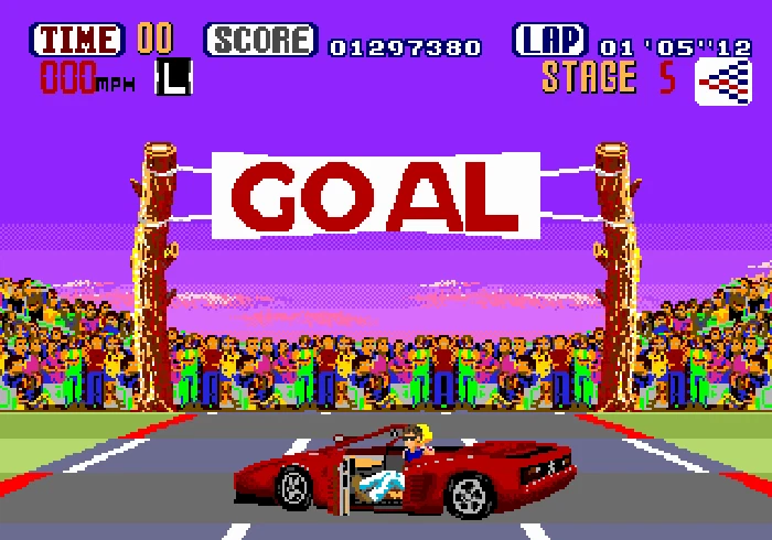 OutRun (w/High Score Mod) Game, Manual, & Case for Sega Mega Drive Genesis - Image 4 of 4