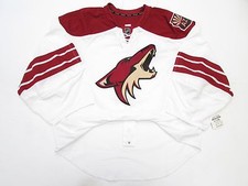 ARIZONA COYOTES AWAY TEAM ISSUED REEBOK EDGE 2.0 7287 JERSEY GOALIE CUT 58