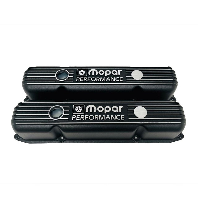 Mopar Performance Big Block Valve Covers 383 400 440 V8 Cast Aluminum NOS Black for sale online