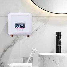 5500W 110V Tankless Hot Water Instant Heater Electric Shower Kitchen Boiler Bath