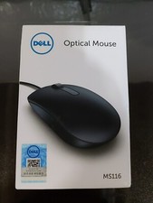 Dell MS116 USB Wired Optical Mouse - White New I3