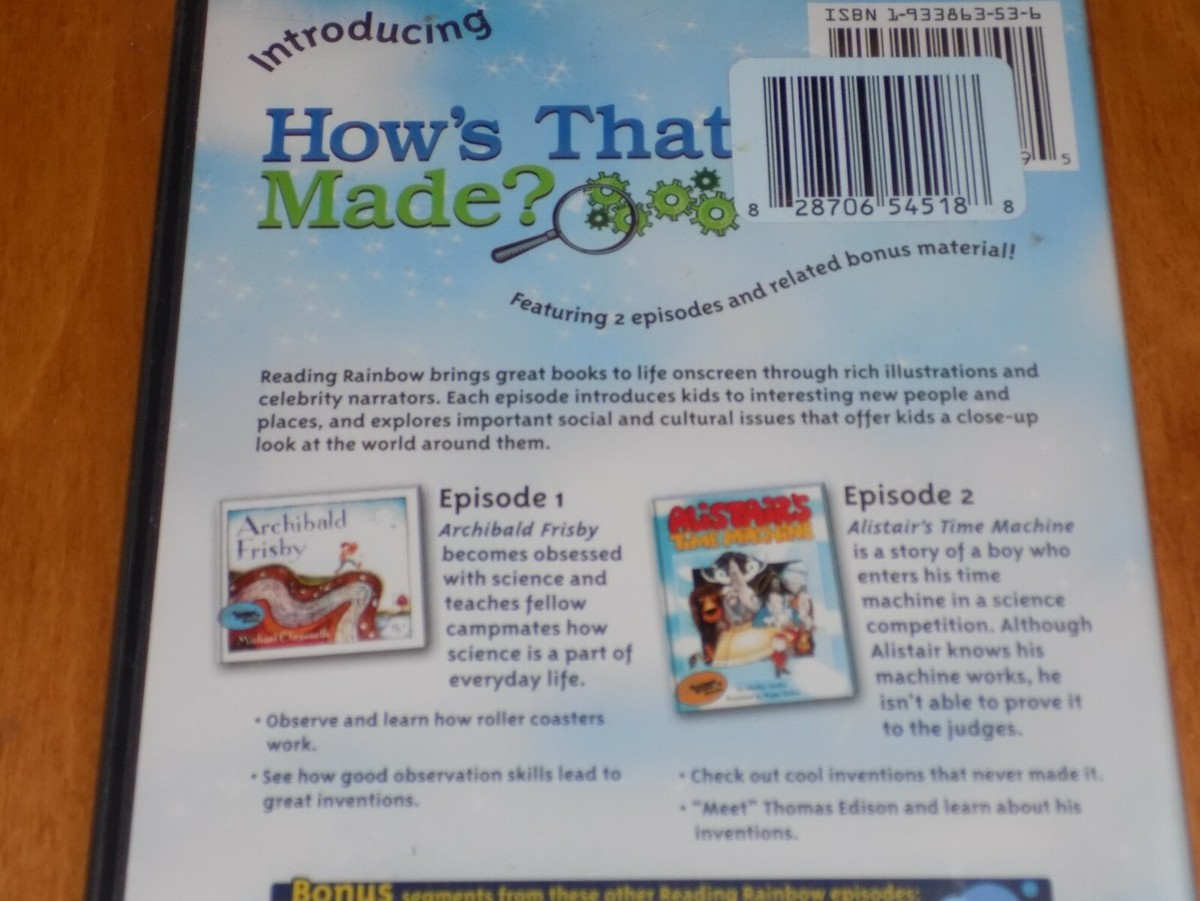 READING RAINBOW HOW'S THAT MADE? CHILDREN'S BOOKS PBS Reading TV