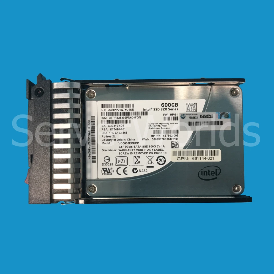 HP 661319-001 600GB 3G SATA MLC 2.5" SSD 661144-001, 667602-005 661142-B21 - Image 2 of 4