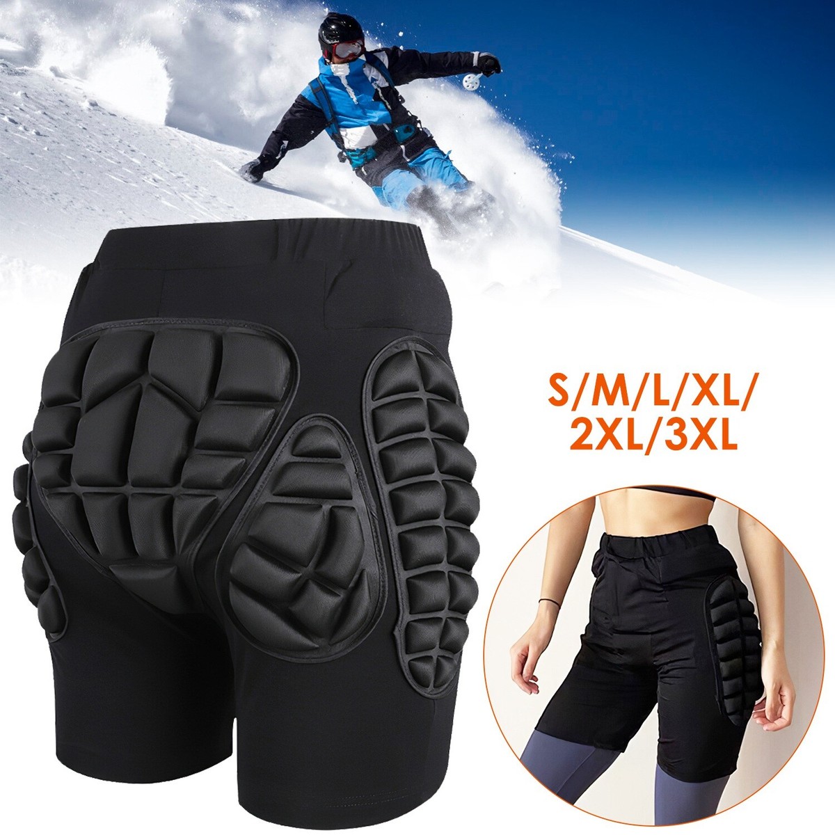 EULANT Short de protection rembourré pour snowboard, ski, patin à glace EULANT Short de protection rembourré pour snowboard, ski, patin à glace