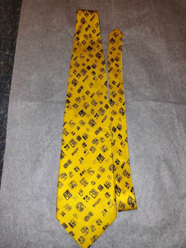 Corbata Hombre Mario Armani 100% SEDA Hecha en Italia Color Amarillo Foto 2 de 4