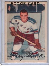 1953-54 Parkhurst hockey Harry Howell RC rookie original trading card #57 NM-