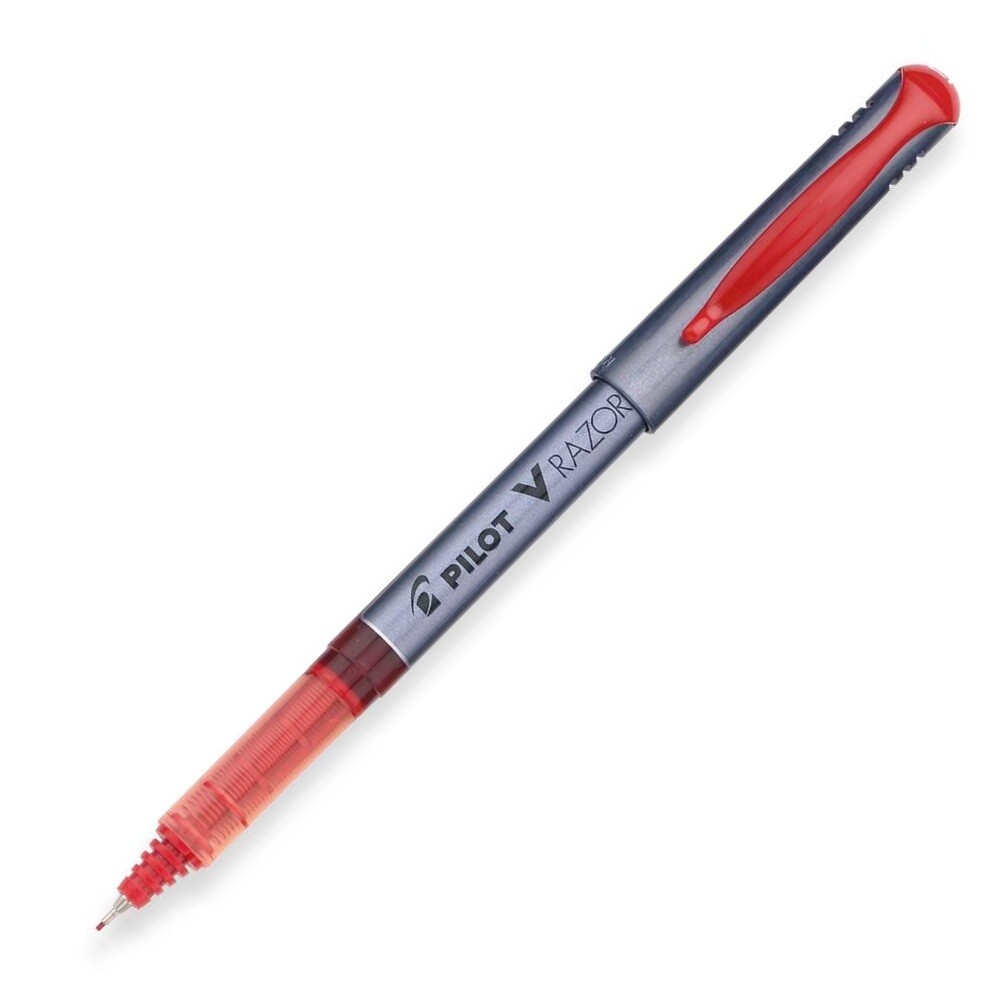 11022 Pilot V Razor Liquid Ink Marker Pens, Extra Fine Point, Red, Pack of 1