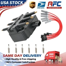 UF305 New OEM Ignition Coil & 6X Iridium Spark Plug & Wire For Chrysler Dodge V6