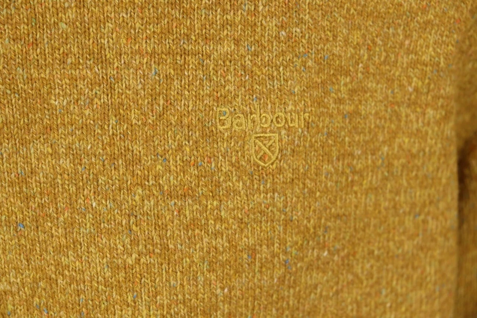 Barbour Brown Crew Neck Wool Silk Knit Jumper Sweater Size XL - Image 3 of 4