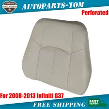 Driver Top Perforated Leather Seat Cover Tan Fit For 2008 2009-2013 INFINITI G37