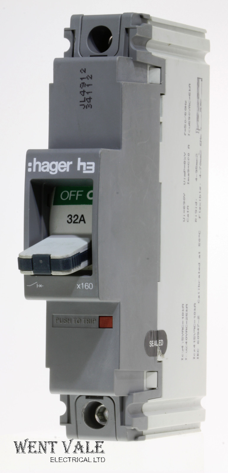 Hager H3 - HDA030Z1 - 3131587 - 32a Single Pole MCCB Used