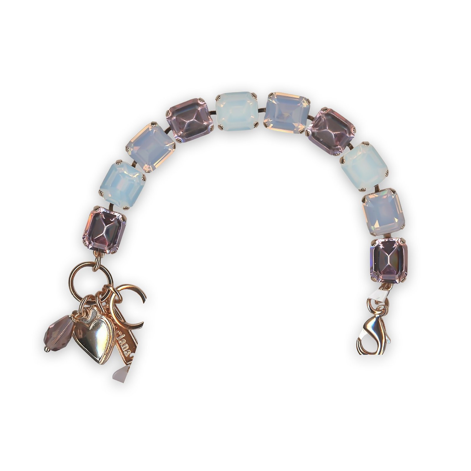 Mariana Jamaica Bracelet with Amethyst Rose Opal White Opal Beads  -image