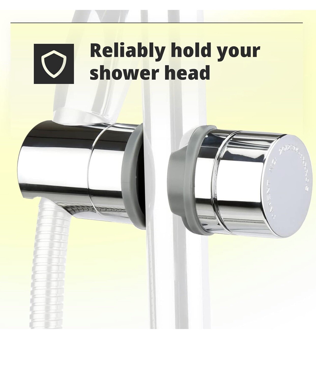 Chrome Shower Rail Head Slider Holder Adjustable Bracket Universal 18mm