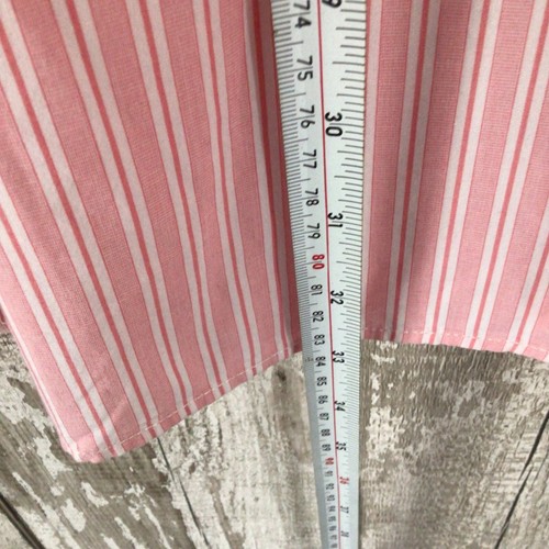 CREW CLOTHING Men's Shirt XL Pink Pinstripe Long Sleeve Casual Coastal Fit - Picture 9 of 15