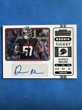 2022 Panini Contenders DeAngelo Malone Rookie Ticket Variation Auto #187 Falcons