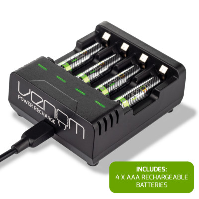 Venom Intelligent Charging Station plus 4 x AAA 800mAh Akkus