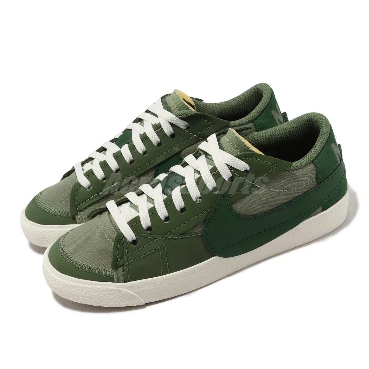 Nike Blazer Low 77 Jumbo Oil Green Men Casual Lifestyle Shoes Sneaker  FJ5468-386