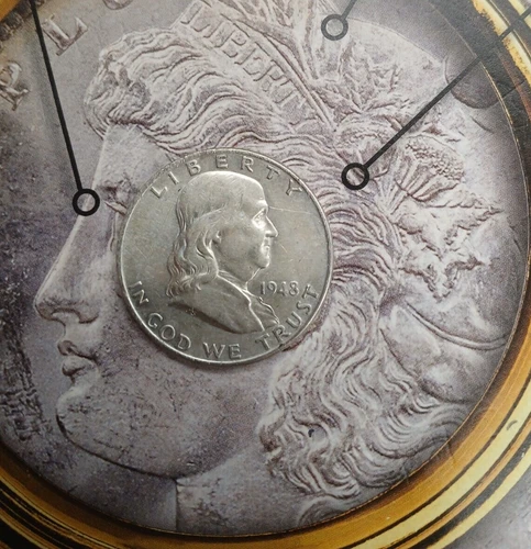 Silver 1948 D  AU Franklin Half Dollar   TP-8778