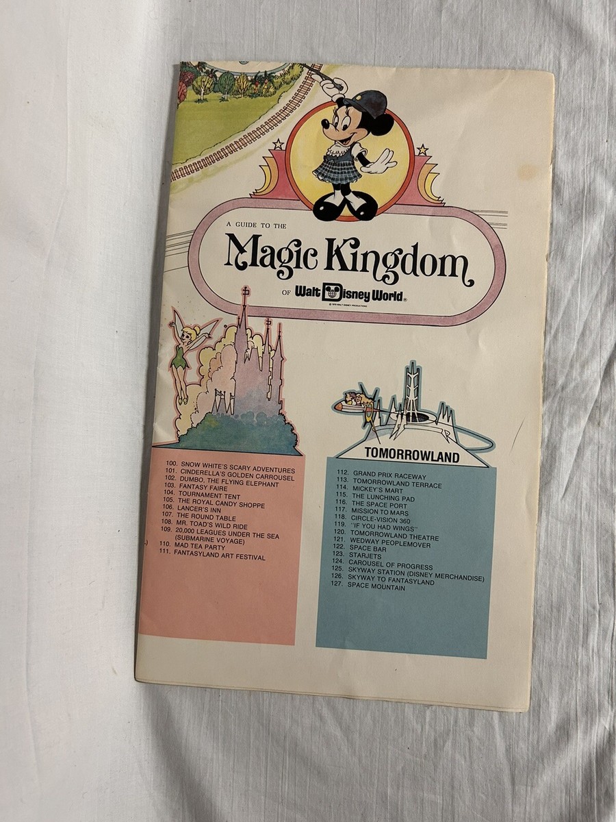1979 'A GUIDE TO THE MAGIC KINGDOM OF WALT DISNEY WORLD' Map 38x31