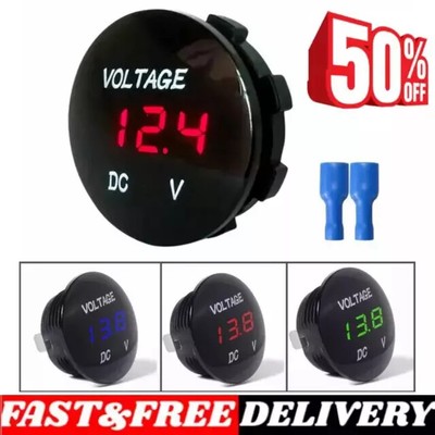12V / 24V Voltmeter Auto Motorrad Voltanzeige Batterie Digital LED Anzeige