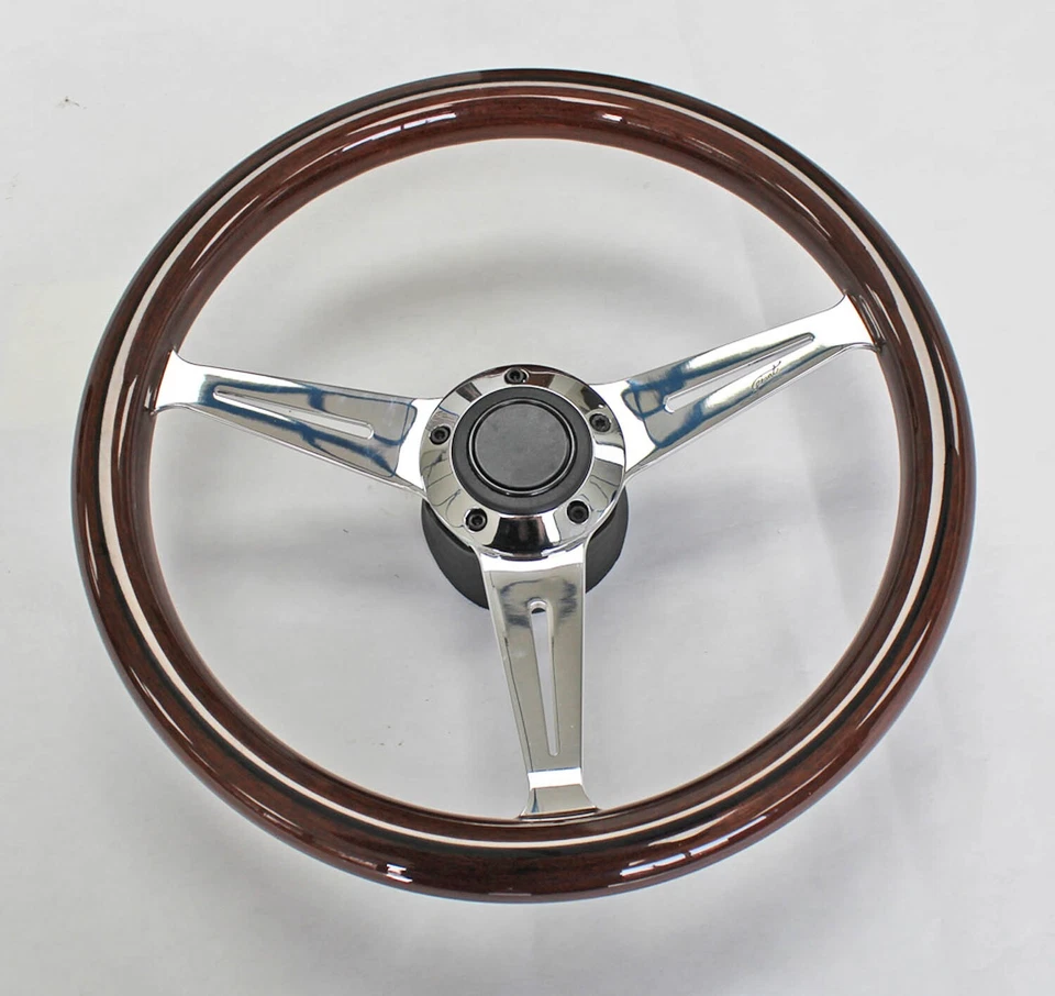 Volante Torino Fairlane Ranchero LTD madera de caoba línea negra 15" Foto 4 de 4