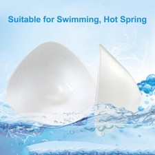 Silicone Breast Form Clear Bra Insert Enhancer Pad Swimming Hot Spring 1 Piece