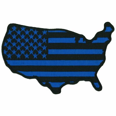 BLUE COUNTRY FLAG High Thread Heat Sealed Backing Sew Iron-On Patch - 4'' x 2.75''
