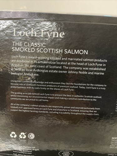 Loch Fyne Scottish Smoked Salmon 410g Long Sliced , Small Batch , Seafood - Picture 7 of 8