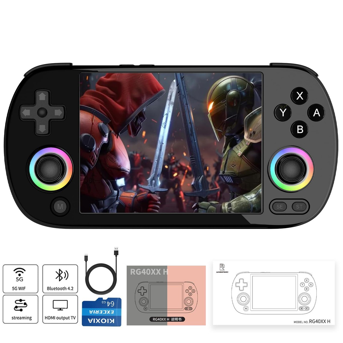 Consola Retro Portátil Con Pantalla IPS De 4.5″ Y 20.000 Juegos Precargados – Batería 3000 MAh, Color Morado