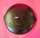 WAGNER WARE  #9 Cast Iron DRIP DROP  Raised Letter Skillet Cover 1069  RESTORED
