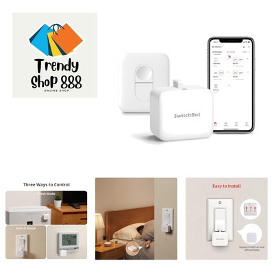 Smart Switch Pusher with Remote - No Wiring, Control with APP, Timer and Blue...