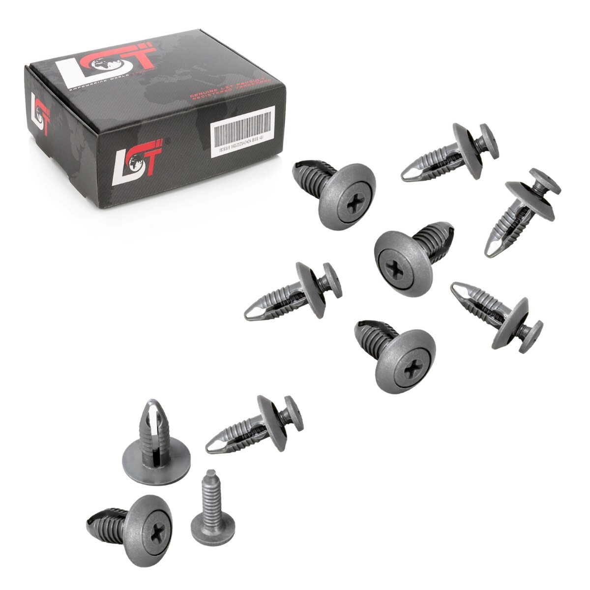 10x Fastening Clips Body Universal for GM CADILLAC BUICK Ø6,5mm Darkgrey