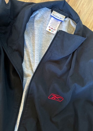 Classic Reebok Track Suit Large Black Gray Red Very Good Condition - Picture 3 of 7