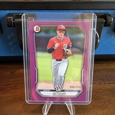 2026 Bowman Baseball Eli Willits /299 Fuchsia Border Washington Nationals