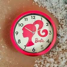 Barbie Posh Pink Wall Clock Mattel Silhouette...