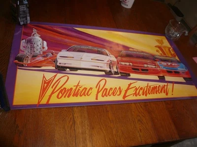 Vintage Pontiac Showroom Poster - "Pontiac Paces Excitement" - Bild 1 von 3