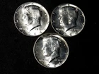 1964 Kennedy Half Dollars - 3 Silver Half Dollars