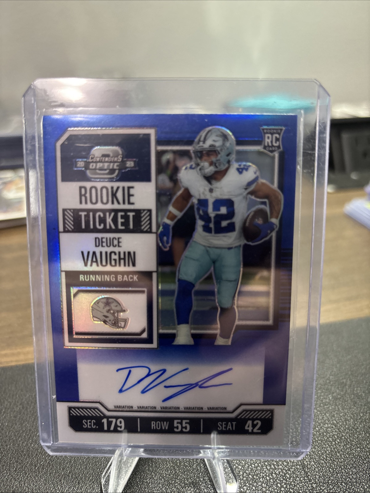 2023 Contenders Optic Deuce Vaughn Variation Blue Rookie Ticket Auto 29 /50