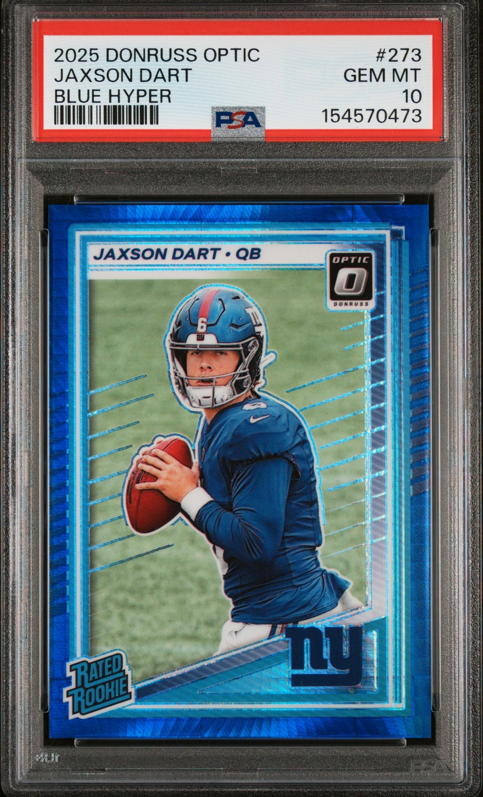 Jaxson Dart Panini Donruss Optic #273 Blue Hyper