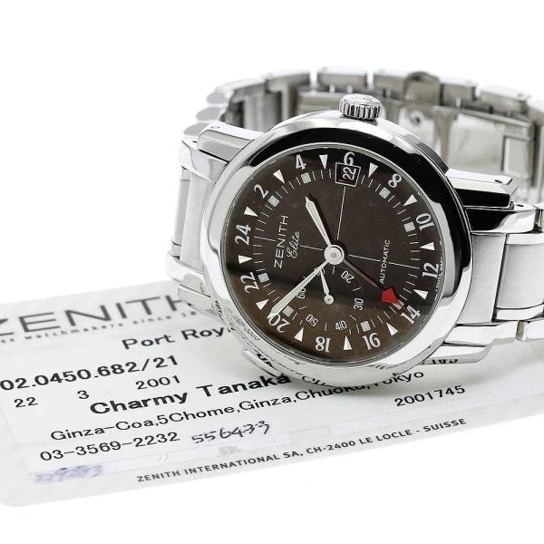 Zenith — Zenith Pilot 01/02.0450.682 38mm SS Black Dial Automatic Watch #C6821